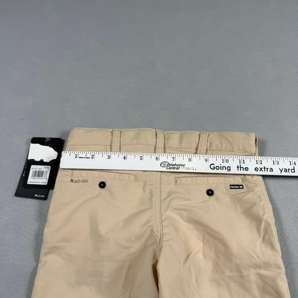 Hurley Boys 7 Shorts Kahki H2O-DRI Chino Performance Surf Skate Khaki Rattan NEW